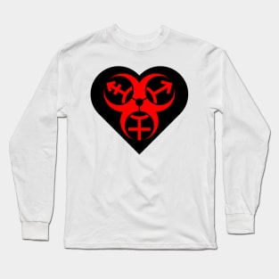 Trans Biohazard - Black Heart Long Sleeve T-Shirt